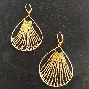 Pair of vintage gold earrings
